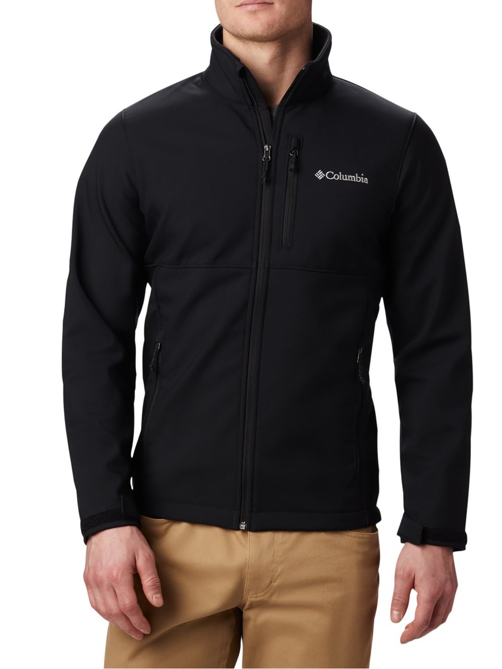 Columbia Men's Ascender Water Resistant Soft Shell Jacket Black Size Medium